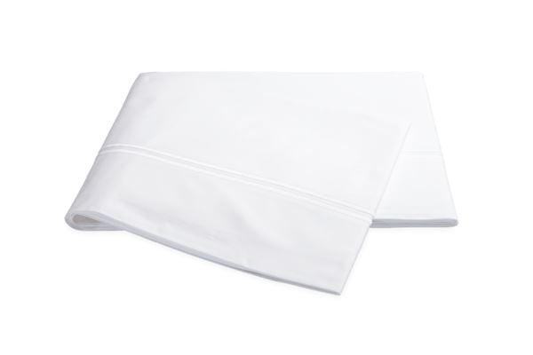 Essex Full/Queen Flat Sheet Bedding Style Matouk White 