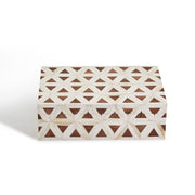 Iniala Triangle Patterned Bone Covered Box Twos Company 