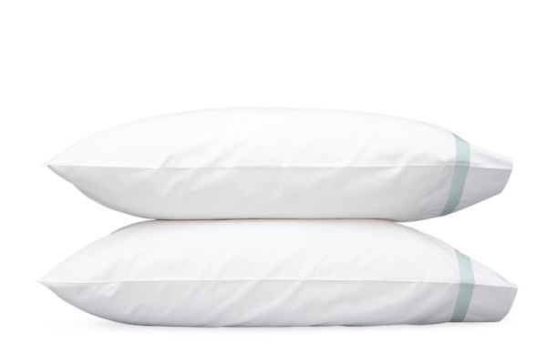 Lowell King Pillowcase-Single Bedding Style Matouk Opal 