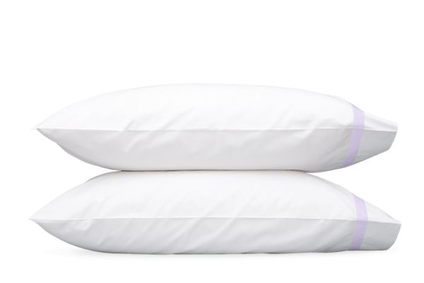 Lowell King Pillowcase-Single Bedding Style Matouk Violet 
