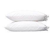 Mirasol Standard Pillowcase- Single Bedding Style Matouk White/Silver 