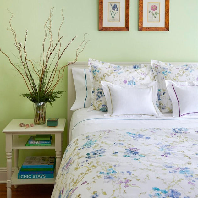 Green Floral Comforter Set Queen - Mint Green Floral Pattern