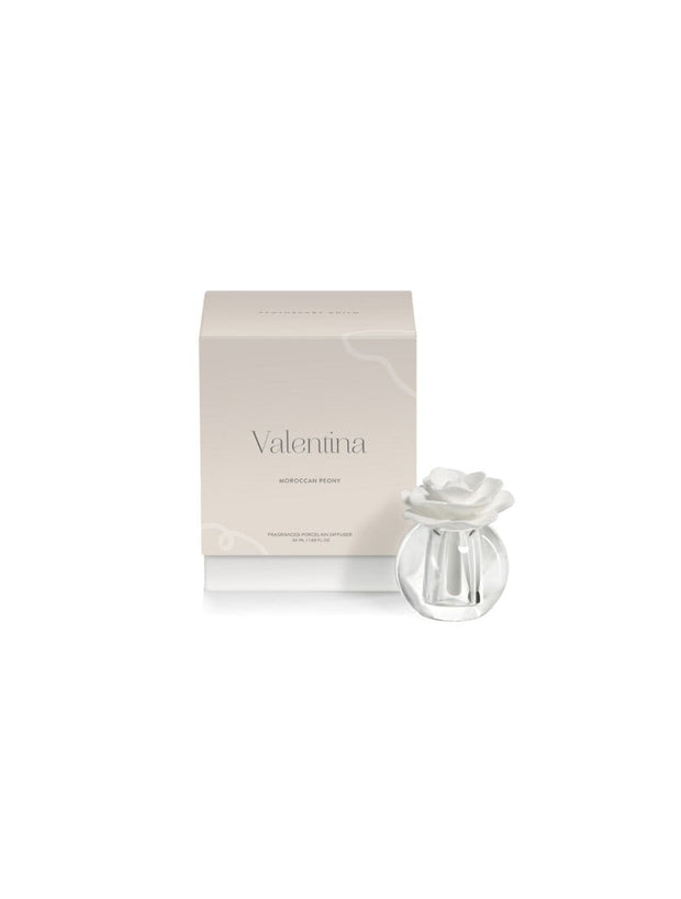 Valentina Crystal Ball Porcelain Diffuser - Small Home Fragrance Zodax Moroccan Peony 