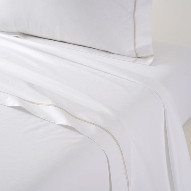 Yves Delorme Athena F/Q Flat Sheet Bedding Style Yves Delorme Nacre 