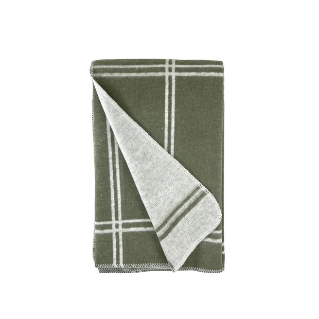 523 - Double Face Windowpane blanket with Stitched Edge Blanket Apparel Solutions/A Soft Idea 