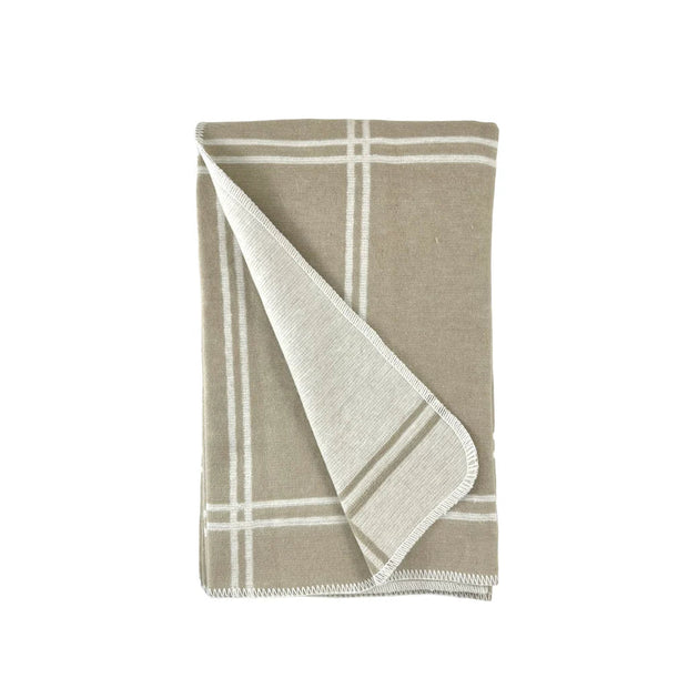 523 - Double Face Windowpane blanket with Stitched Edge Blanket Apparel Solutions/A Soft Idea 