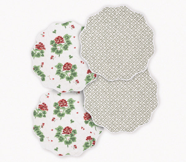 Reversible Quilted Placemat- Set of 4