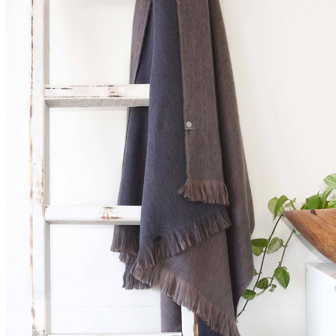 Alpaca Double Sided Throw - Toffee Breeze Shupaca Alpaca 