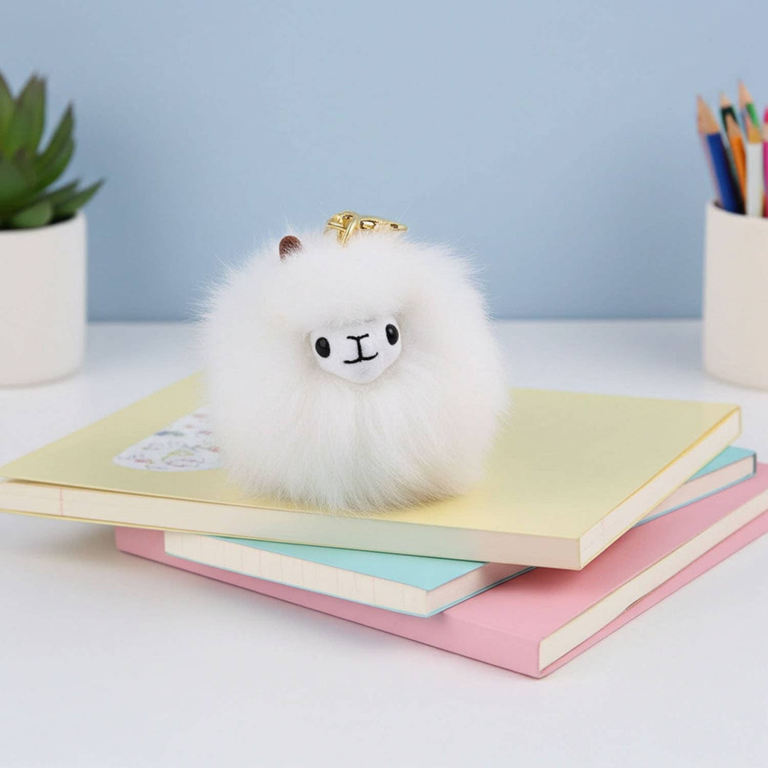 Alpaca Keychains | White Shupaca Alpaca 