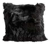 Alpaca Suri Cushion 20x20 Fibre Black 