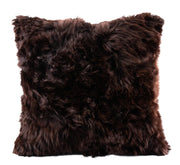 Alpaca Suri Cushion 20x20 Fibre Brown 