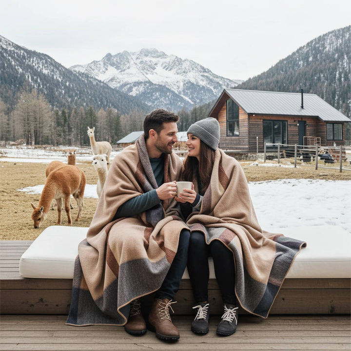 Alpaca Throw Blanket - Mojave Shupaca Alpaca 