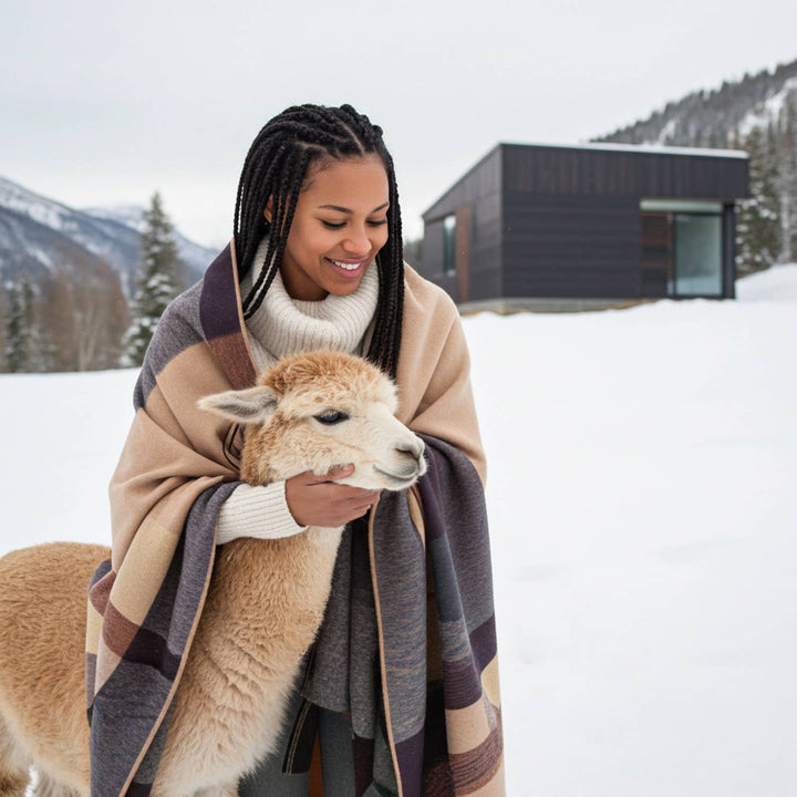 Alpaca Throw Blanket - Mojave Shupaca Alpaca 