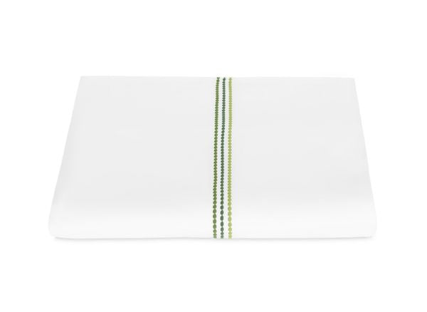 Amara Triple Pearl Duvet Cover Bedding - Duvet Covers Matouk Palm Green Twin 