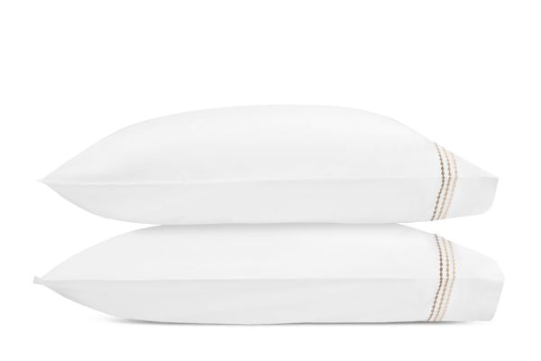 Amara Triple Pearl Pillowcase- Pair Bedding - Duvet Covers Matouk Beach Standard 