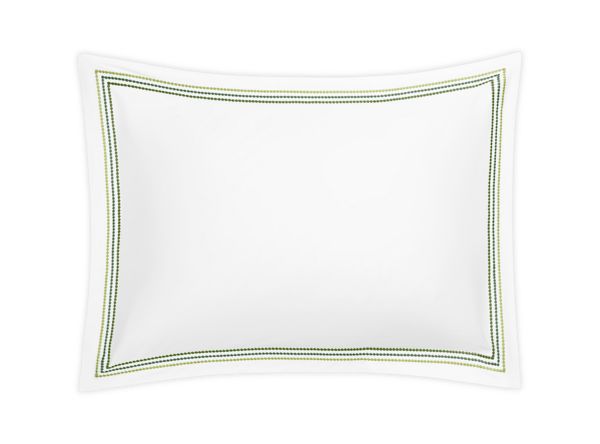 Amara Triple Pearl Sham Bedding - Duvet Covers Matouk Palm Green Boudoir 