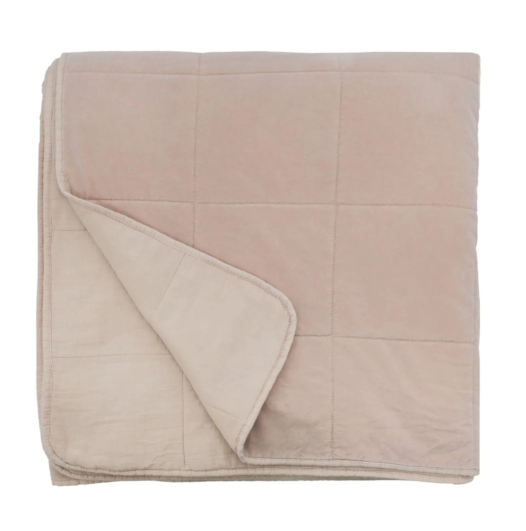 Amsterdam Coverlet Bedding Style Pom Pom at Home Blush Queen 