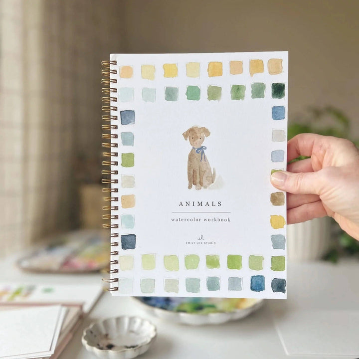 Animals watercolor workbook emily lex studio 