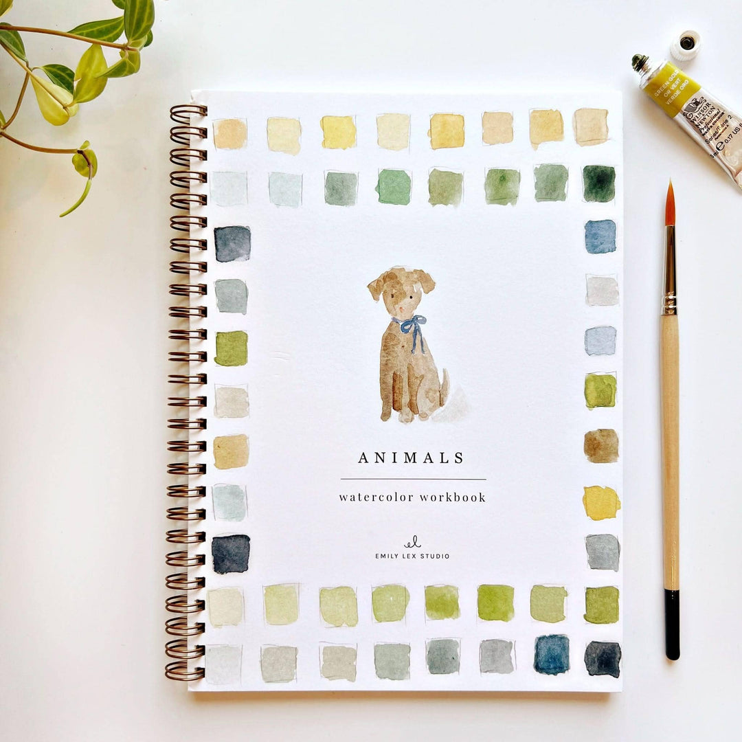 Animals watercolor workbook emily lex studio 