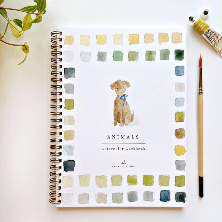 Animals watercolor workbook emily lex studio 