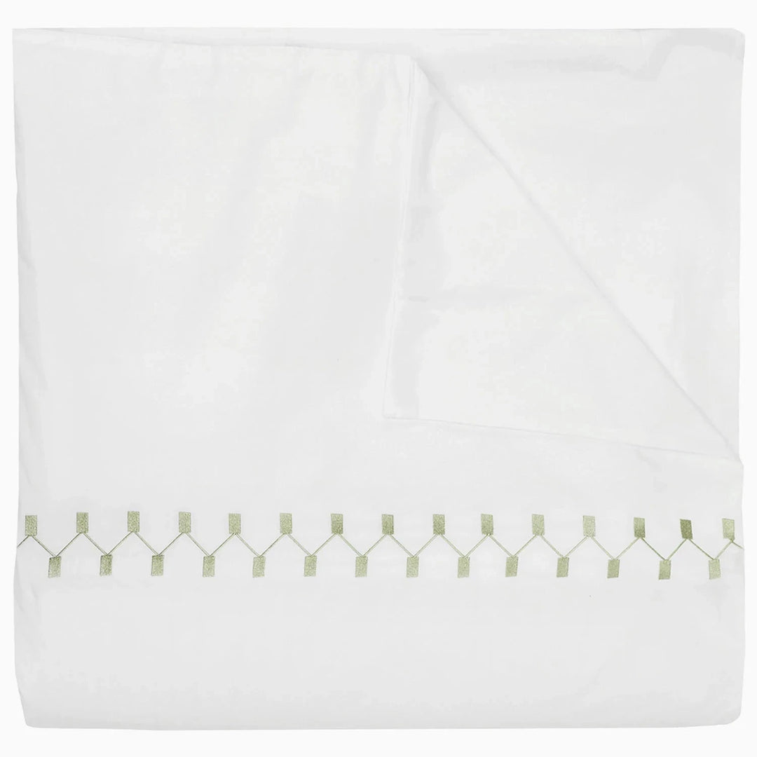 Anketi Border Organic Duvet Cover Bedding Style John Robshaw Sage Full/Queen 