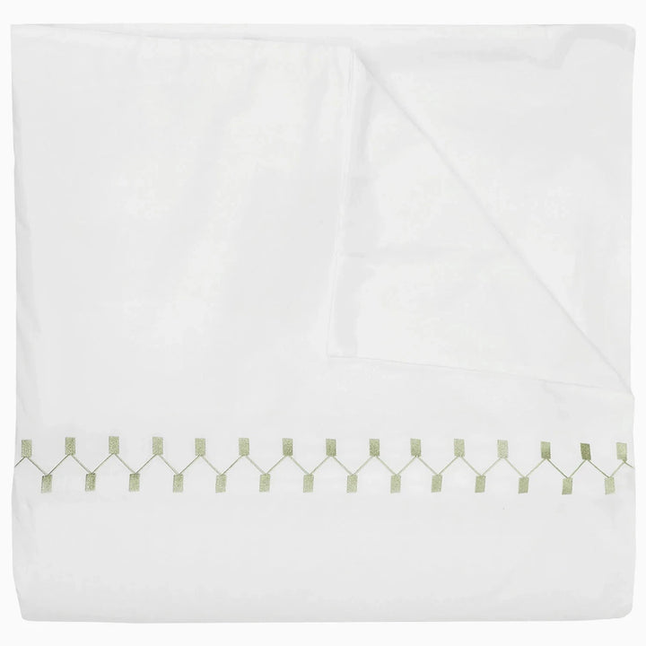 Anketi Border Organic Duvet Cover Bedding Style John Robshaw Sage Full/Queen 
