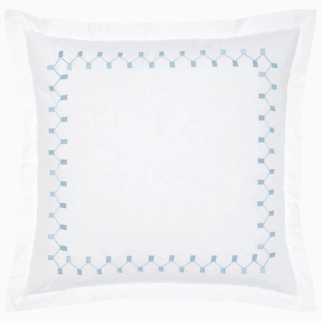 Anketi Border Organic Shams Bedding Style John Robshaw Light Indigo Standard 
