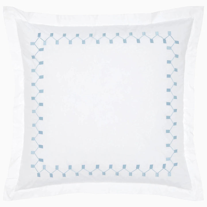 Anketi Border Organic Shams Bedding Style John Robshaw Light Indigo Standard 