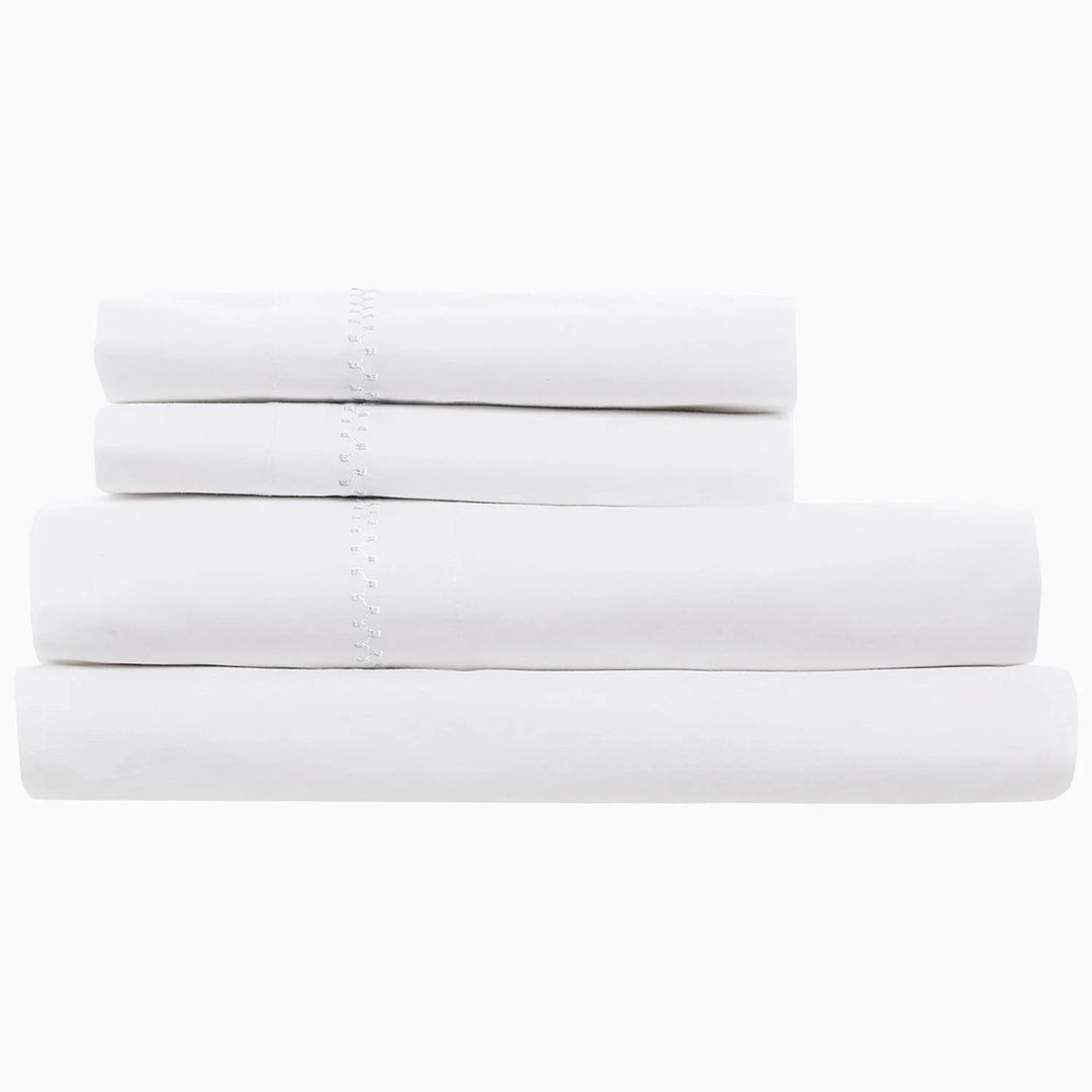 Anketi Organic King Sheet Set Bedding Style John Robshaw White 
