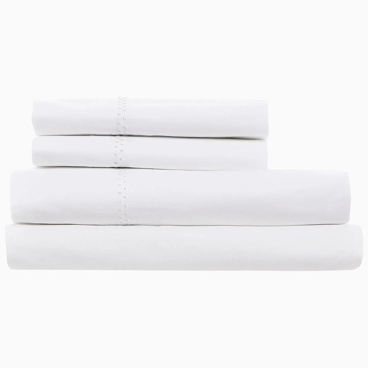 Anketi Organic King Sheet Set Bedding Style John Robshaw White 