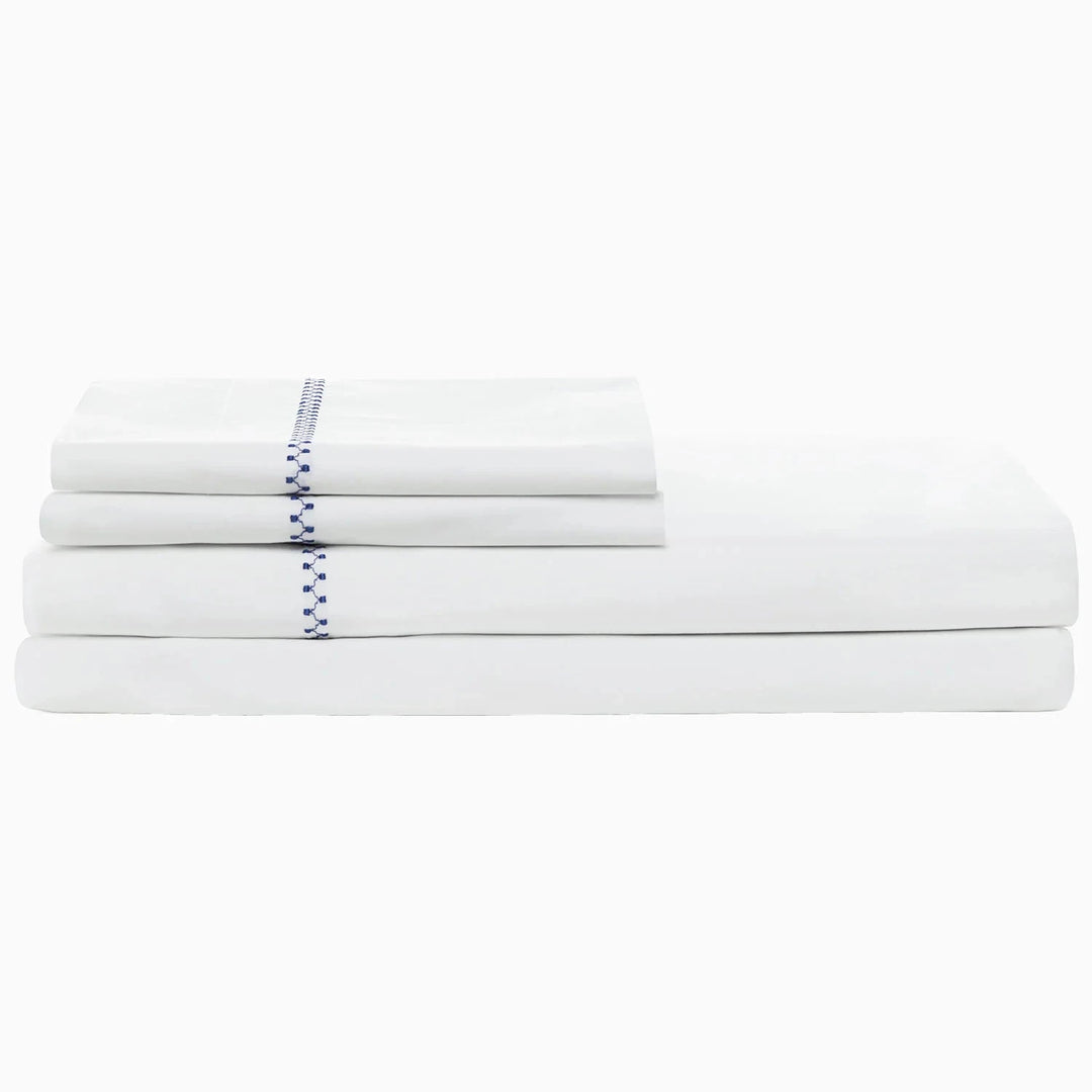 Anketi Organic Sheet Set Bedding Style John Robshaw Navy Twin/Twin XL 