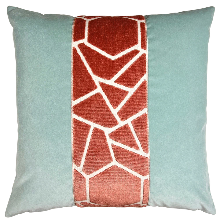 Annie Pillow 22" Decorative Pillow Piper-Collection Watermelon/Shale 