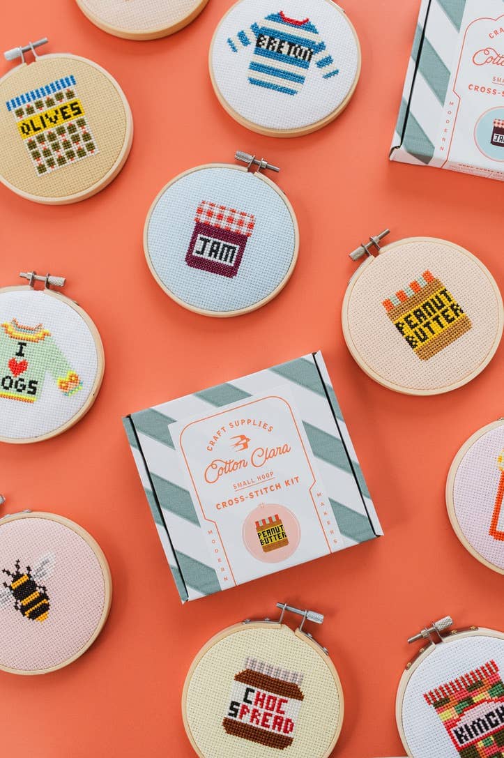 Aperol Cocktail Beginner Counted Cross Stitch Kit Cotton Clara Craft Kits & Supplies 