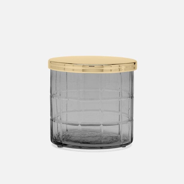 Argos Large Canister - 3.5x4.5 Bath Accessories Pigeon & Poodle Smoke Brass 