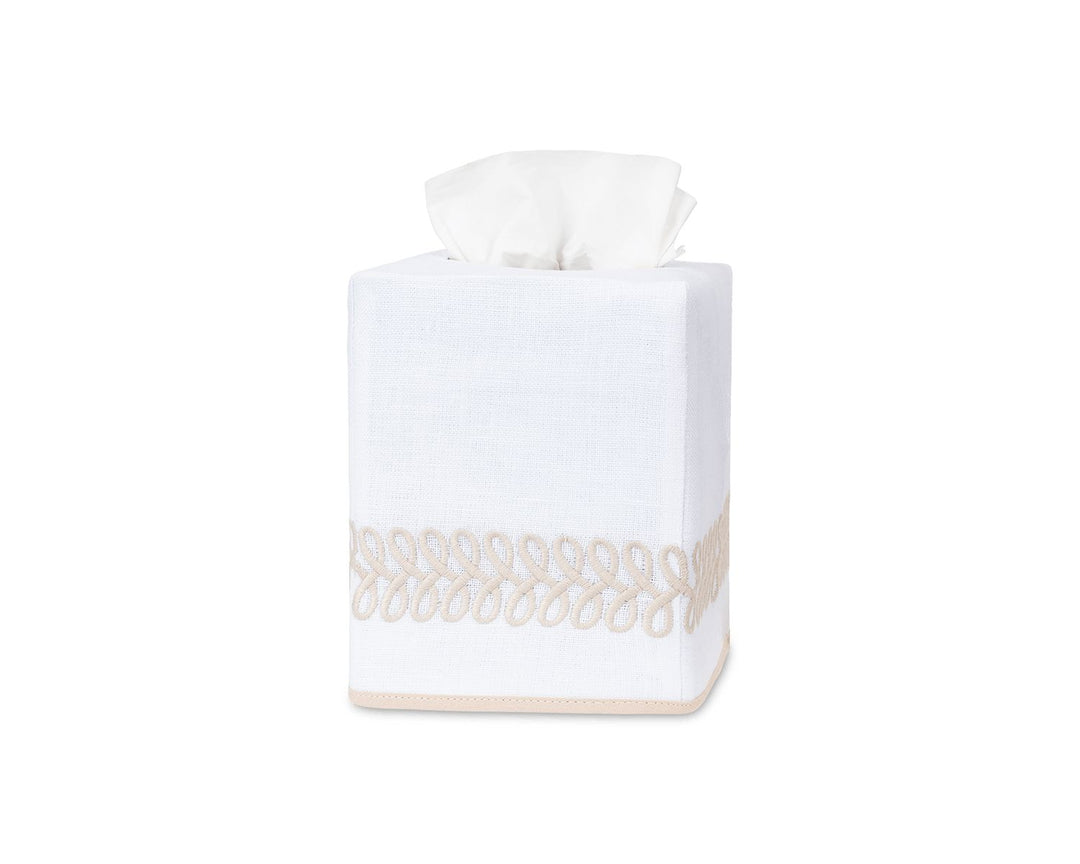Astor Braid Tissue Box Cover Bathroom Accessories Matouk 