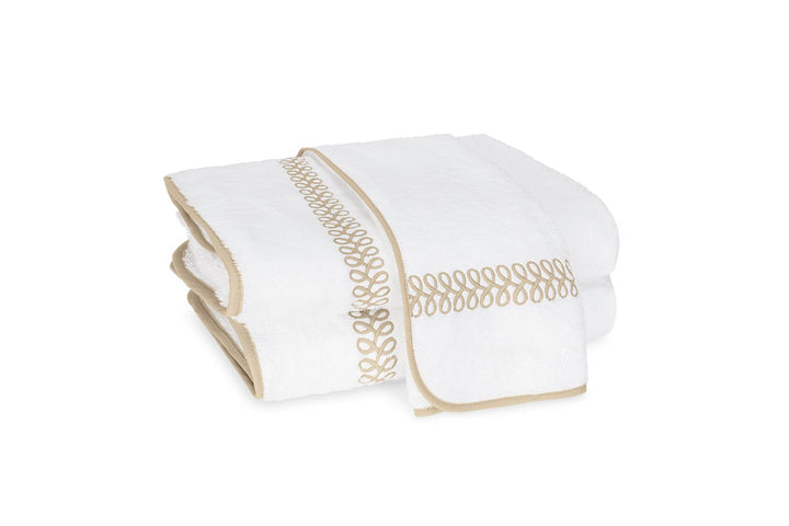 Astor Braid Towel Bath Linens Matouk Dune Hand Towel 