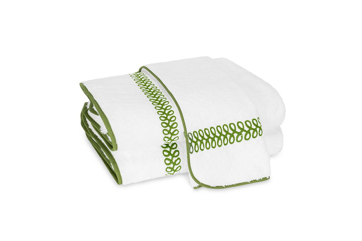 Astor Braid Towel Bath Linens Matouk Grass Hand Towel 