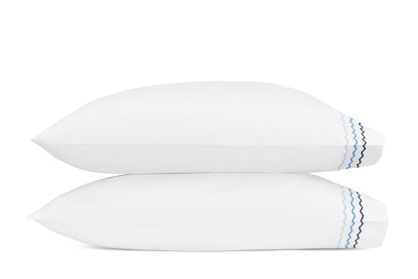 Axel Pillowcases-Pair Bedding Style Matouk Azure Standard 