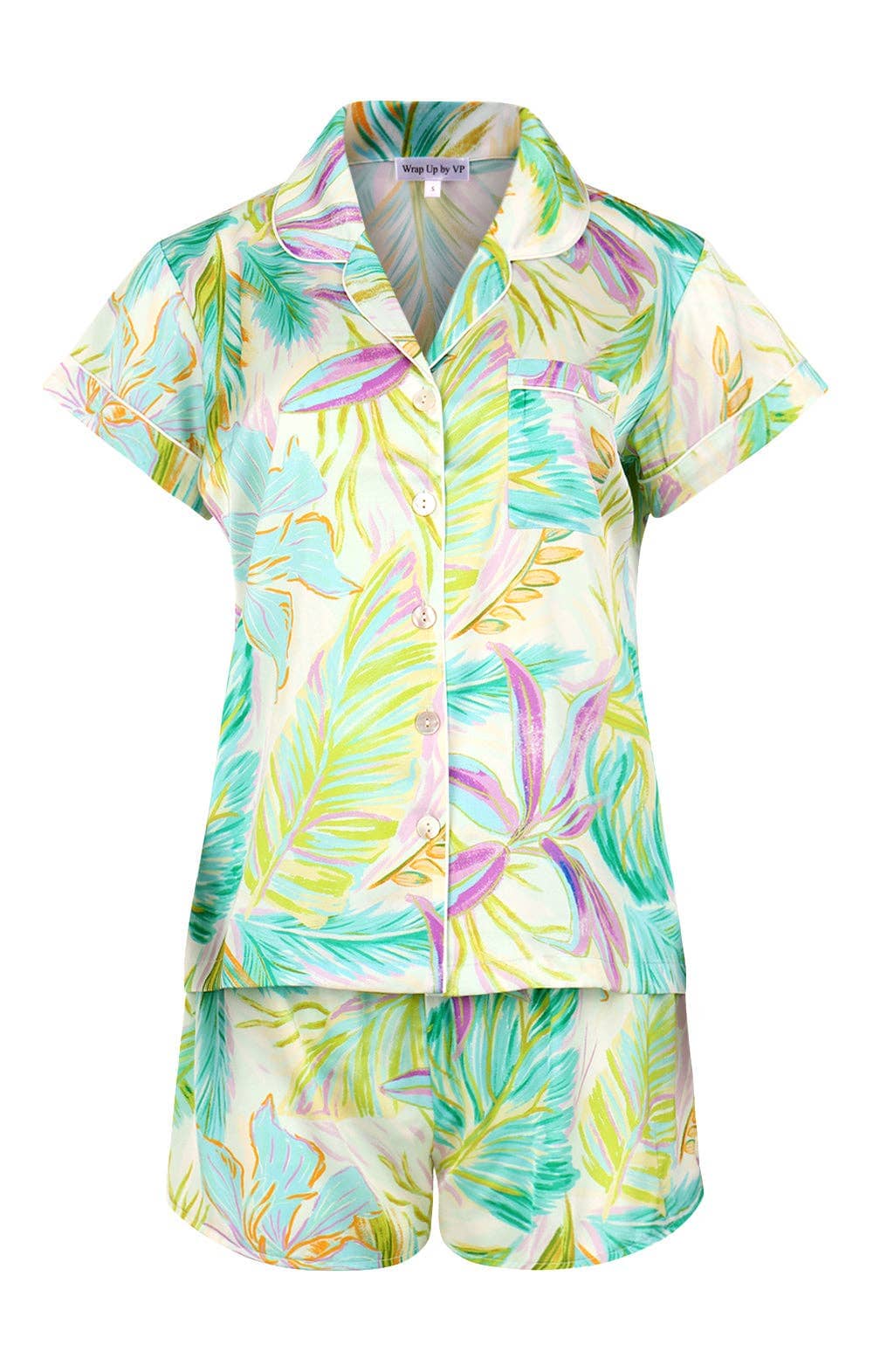 Bahamas Green Short PJ Set Wrap Up by VP 