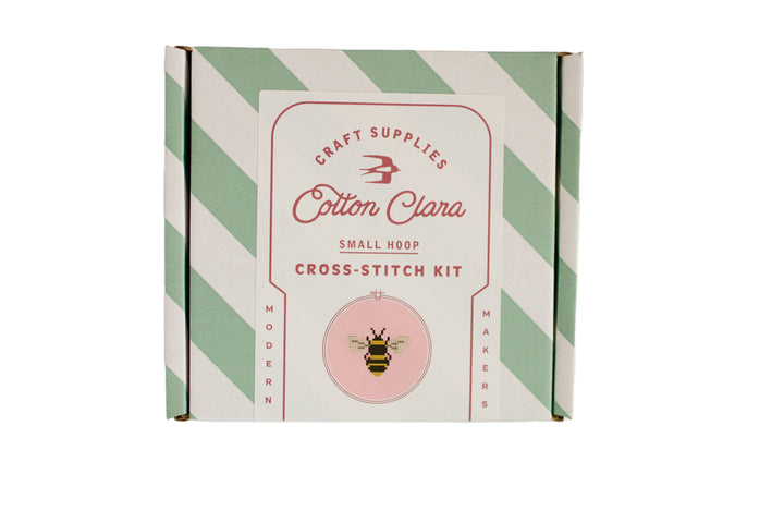 Beginner Bumble Bee Cross Stitch Kit Cotton Clara Craft Kits & Supplies 