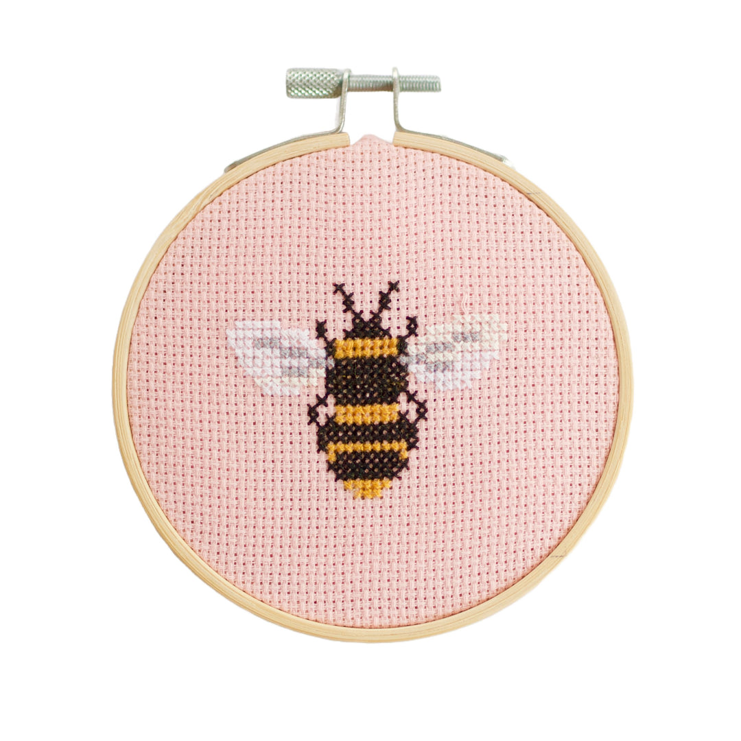 Beginner Bumble Bee Cross Stitch Kit Cotton Clara Craft Kits & Supplies 