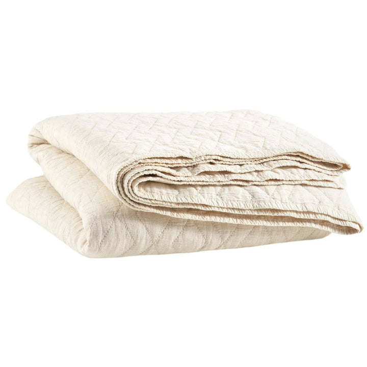 Birdie Quilted Coverlet Natural Bedding Style Pine Cone Hill 