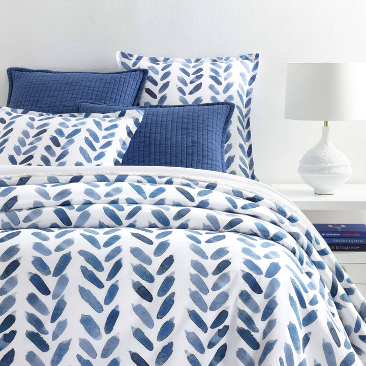 Blue Brush Standard Sham Bedding Style Pine Cone Hill 
