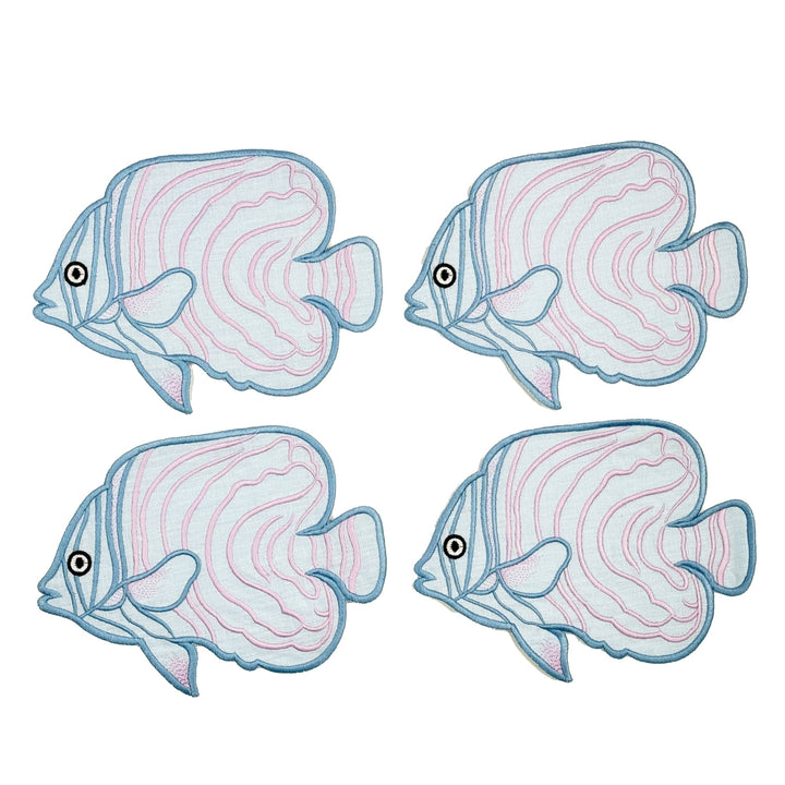 Blue Fish Cocktail Napkins, set of 4 Biscuit Home 
