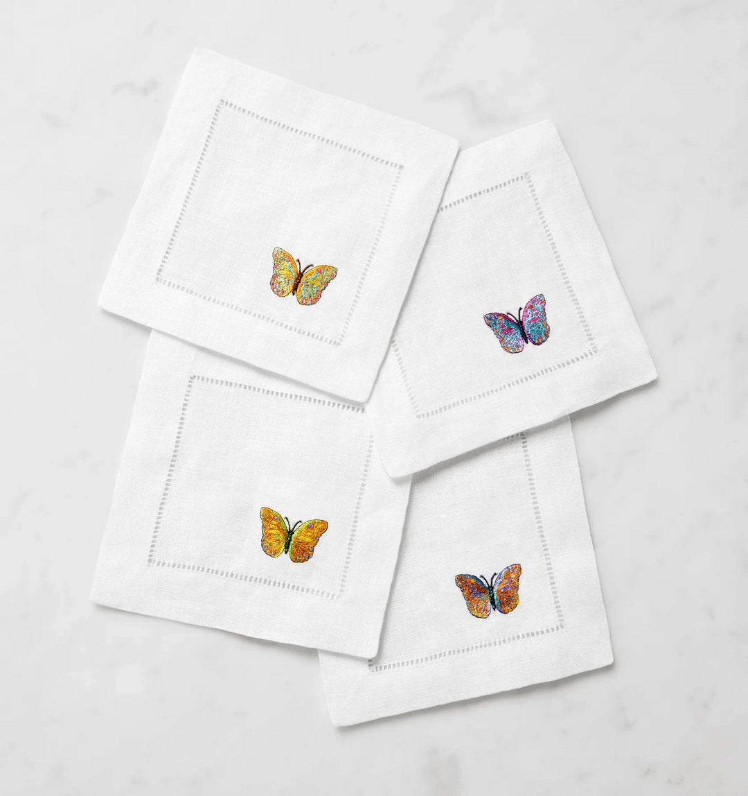 Bordano Cocktail Napkins - set of 4 Table Linens Sferra 