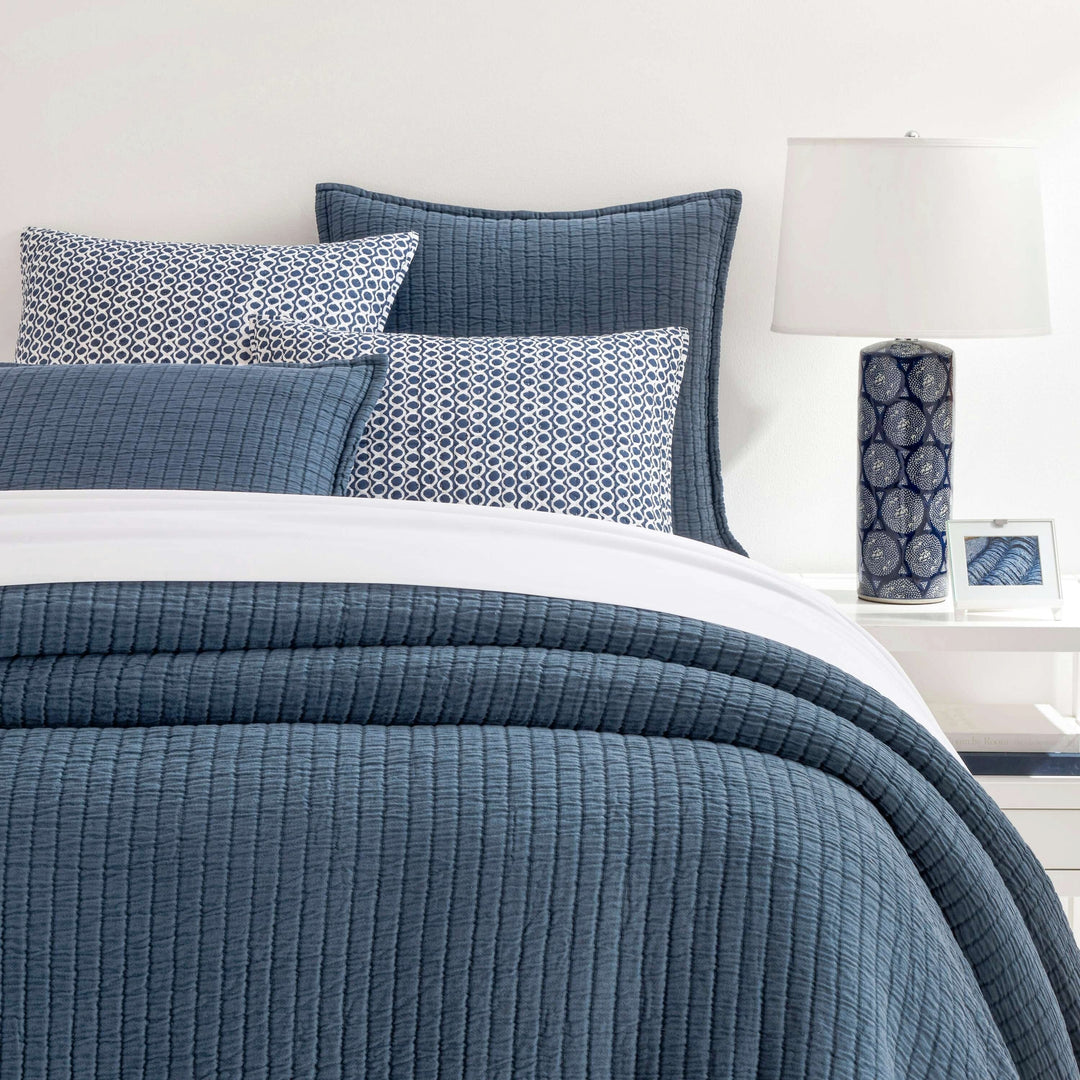 Boyfriend Queen Coverlet Bedding Style Pine Cone Hill Ink 