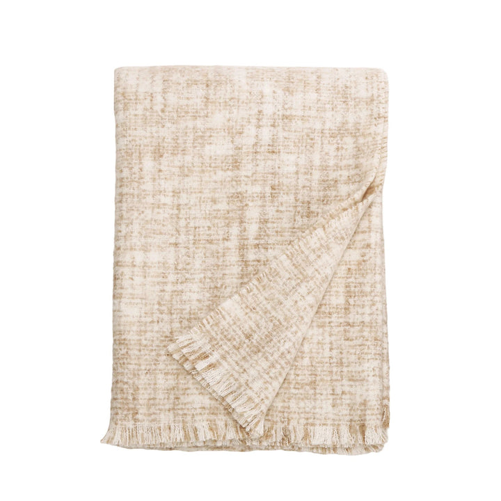 Bozeman Oversized Throw Bedding Style Pom Pom at Home Ivory Oat 