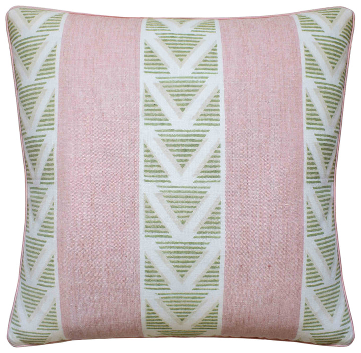 Burton Stripe Pillow Decorative Pillow Ryan Studio Blush/Green 