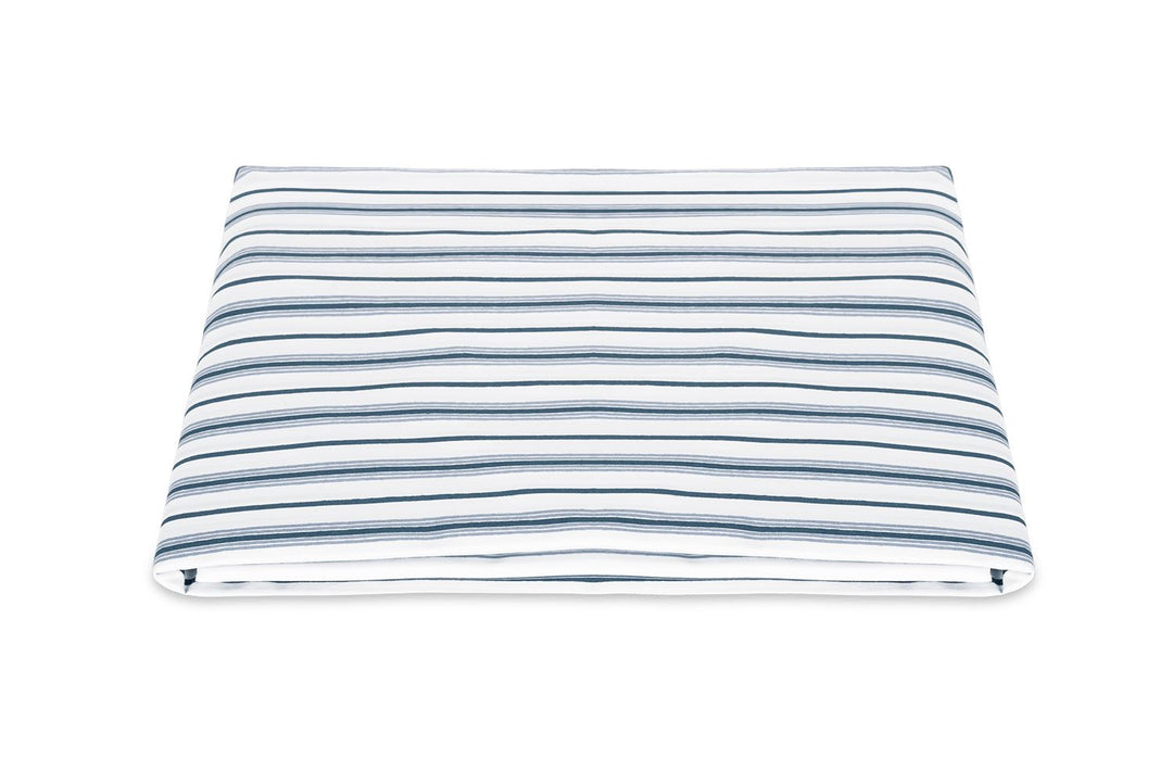 Calypso Fitted Sheet 17" Bedding Matouk Prussian Blue Queen 