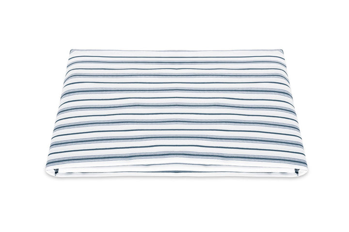 Calypso Fitted Sheet 17" Bedding Matouk Prussian Blue Queen 